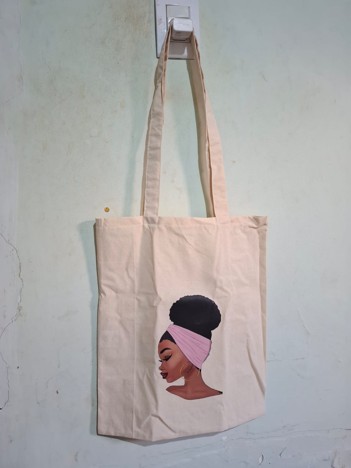 Ecobag Muzzas Morenas – Algodão Cru com Estampa Afro